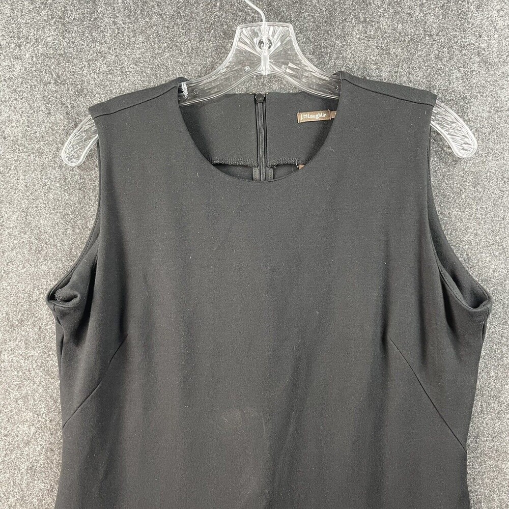 J. Mclaughlin Zip Back Scoop Neck Solid Cotton Mi… - image 2